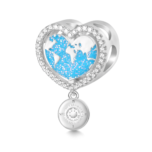 Gnoce World Map Heart Charm_1