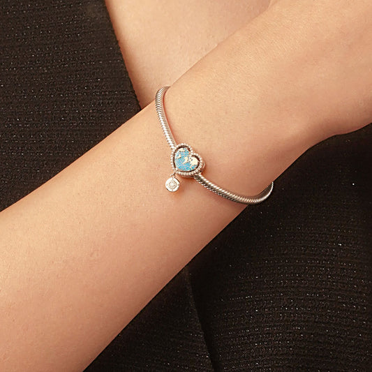 Gnoce World Map Heart Charm_5