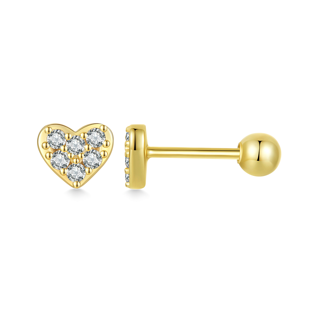 Gnoce Simple Love Stud Earrings_2