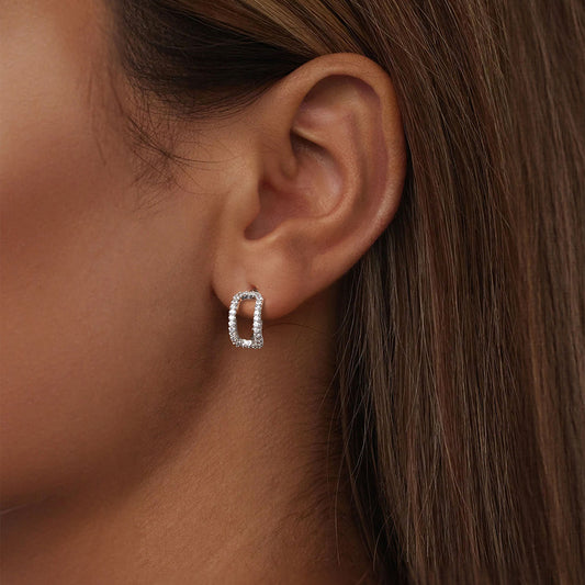 Gnoce Fine Glitter Double Layer Hoop Earrings_4