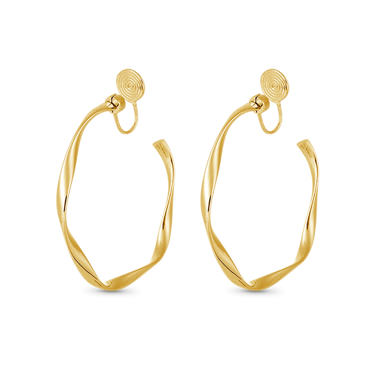 Gnoce Geometric Element Circle Ear Clips_1