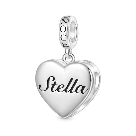 Gnoce Infinite Love Heart Engravable Birthstone Pendant Dangle Charm_1