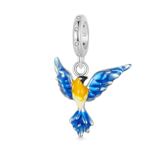 Gnoce Enamel Hummingbird Pendant Dangle Charm_1