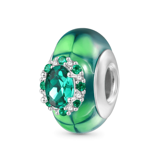 Gnoce Oval-cut Emerald Round Charm_1