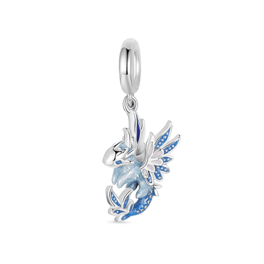 Gnoce Blue Flying Dragon Pendant Dangle Charm_1