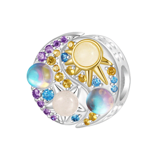 Gnoce Engravable Glow-in-the-Dark Star Moon Tai Chi Charm_1