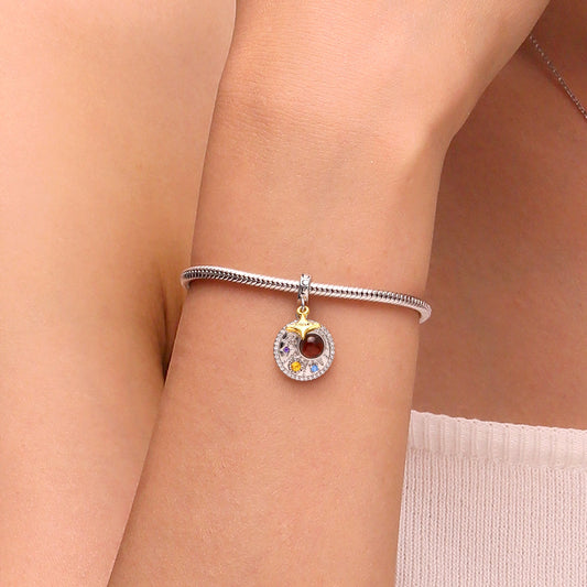 Gnoce Star Round Plate Projection Photo Pendant Dangle Charm_4