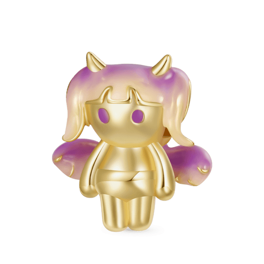 Gnoce 18K Gold Plated Gradient Purple Little Devil Charm_1