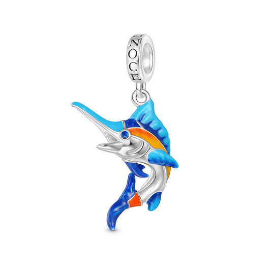 Gnoce Blue Sailfish Pendant Dangle Charm_1