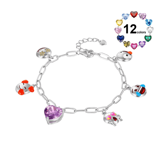 Gnoce Birthstone emoji Feelings Chain Bracelet_1