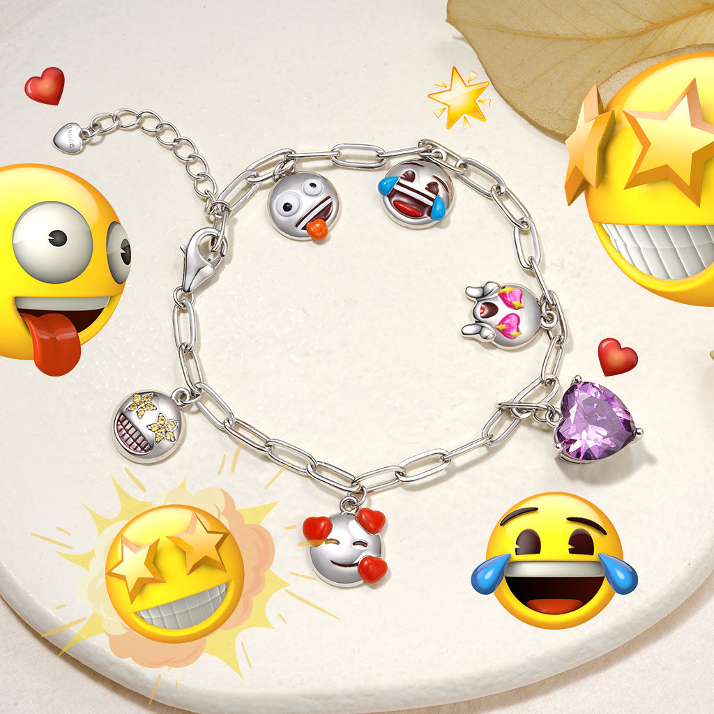 Gnoce Birthstone emoji Feelings Chain Bracelet_4