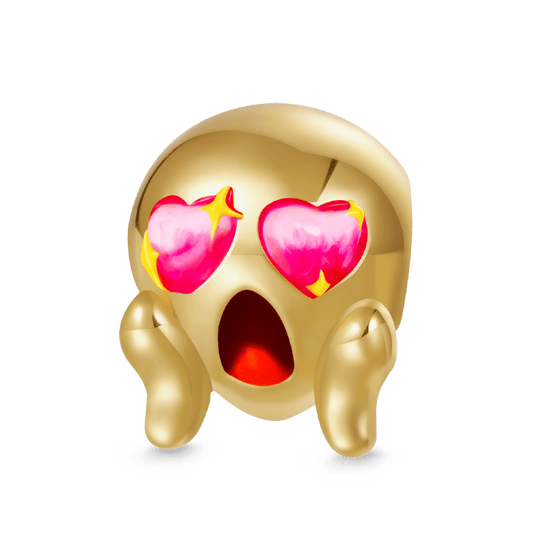 Gnoce emoji Screaming Face with Heart Eyes Charm_1