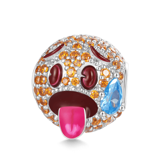 Gnoce emoji Fever Hot Sweaty Face Charm_1