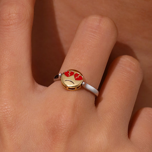 Gnoce emoji Smiling Face Reversible to Sad Face Ring_7