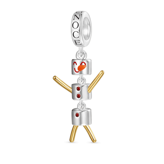 Gnoce Christmas Marshmallow Snowman Pendant Dangle Charm_1