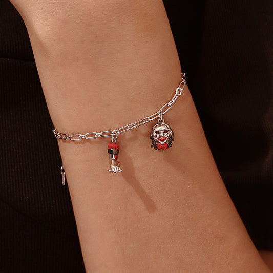 Gnoce Horror SAW Billy Severed Leg Chain Bracelet_7