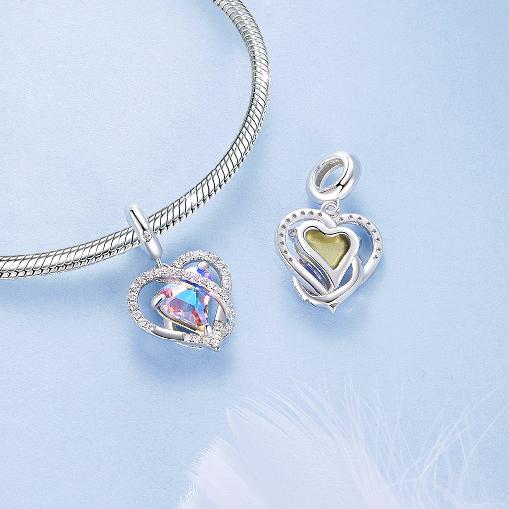 Gnoce Intertwined Love Romantic Pendant Dangle Charm_4