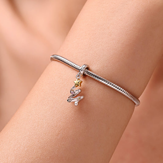 Gnoce Lucky Star Birthstone Christmas Tree Pendant Dangle Charm_7