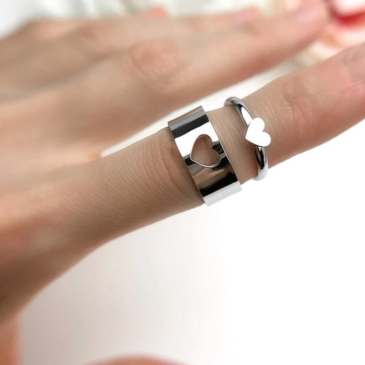 Gnoce 'Vows of Love' Heart Adjustable Women's Band_2