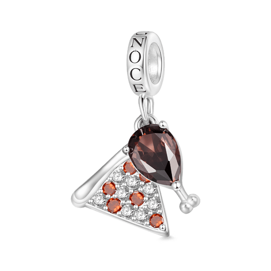 Gnoce Pizza Chicken Leg Pendant Dangle Charm_1