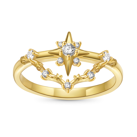 Gnoce 18K Gold Plated Astra Diamond Ring_1