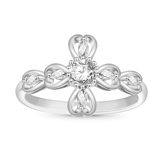 Gnoce Hollow Love Heart Cross Ring_1