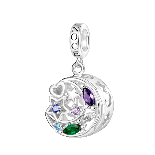 Gnoce Wireless LED Glow Star Moon Pendant Dangle Charm_1