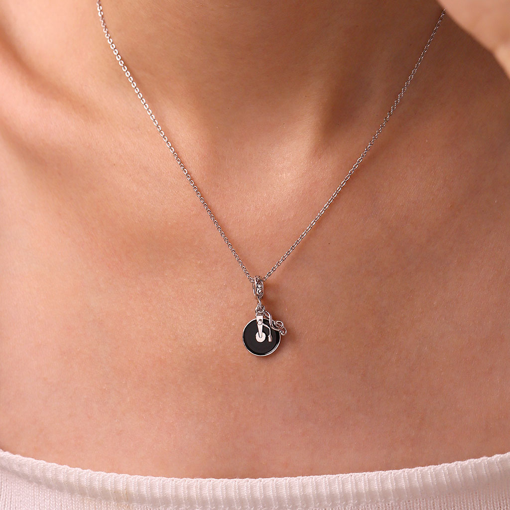 Gnoce Vintage Vinyl Disc Music Pendant Dangle Charm_5