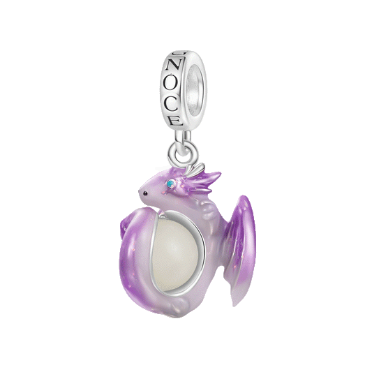 Gnoce Fantasy Forest Purple Dragon Glow-in-the-Dark Pendant Dangle Charm_1