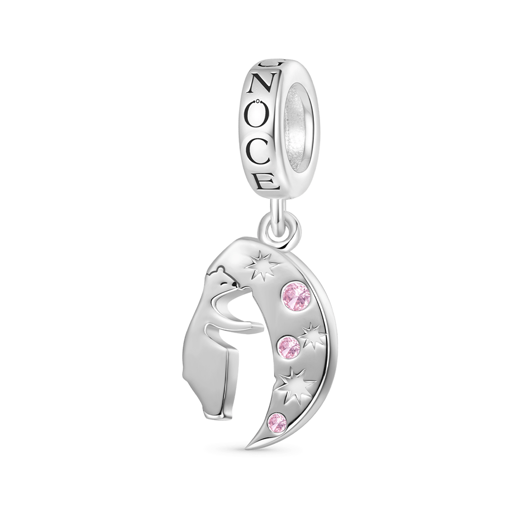 Gnoce Engravable Polar Bear Couple Hugging Double Pendant Dangle Charm_4
