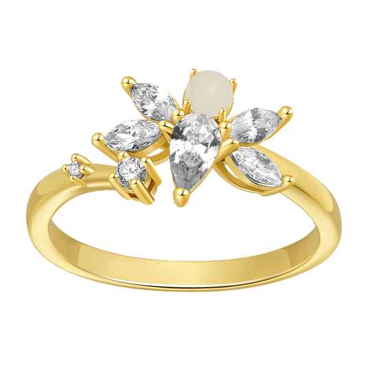 Gnoce 18K Gold Plated Glow-in-the-Dark Butterfly Open Ring_1