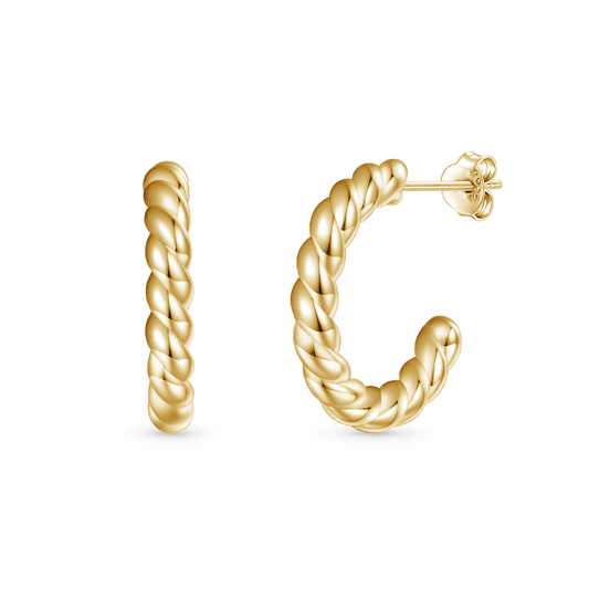 Gnoce Bubbles Twisted Rope Hoop Earrings_1