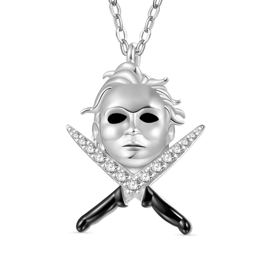 Gnoce Halloween Michael Myers and Knife Necklace_1