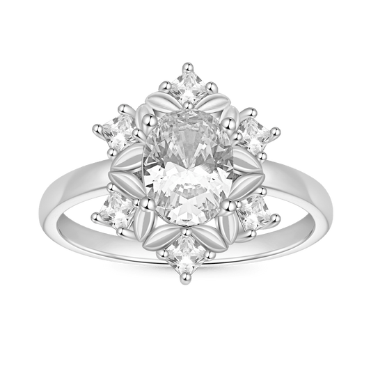 Gnoce Classic Leaf-Cut White Zirconia Ring_1
