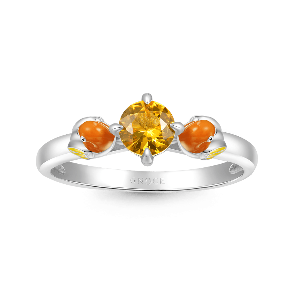Gnoce Parrot Embrace Yellow Zircon Ring_2