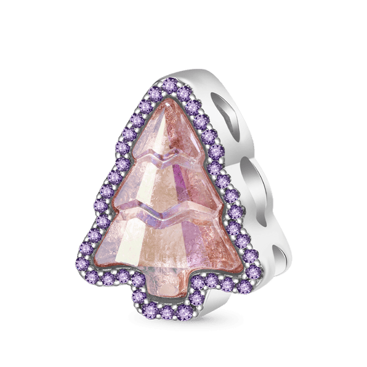 Gnoce Pink Purple Christmas Tree Charm_1