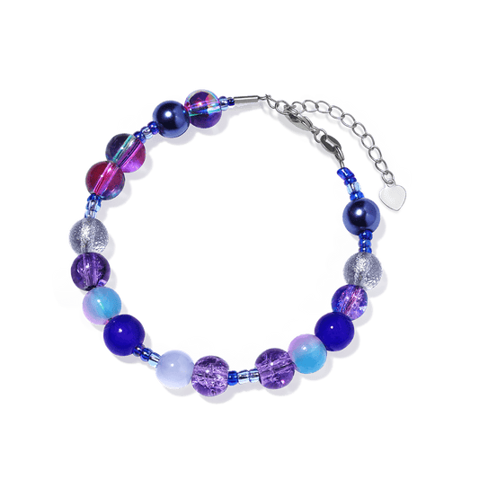 Gnoce DIY Indigo Blue Galaxy Glass Beaded Bracelet_1