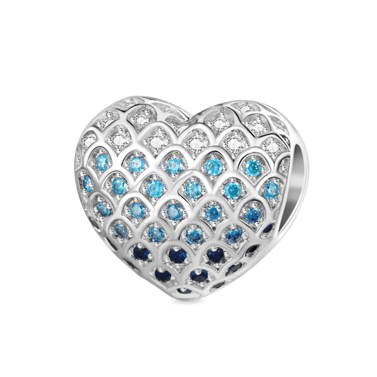 Gnoce Blue Ombre Fish Scale Heart Charm_1