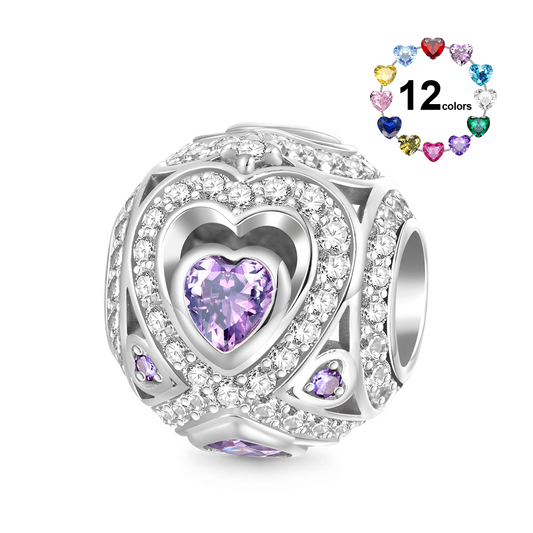 Gnoce Infinite Love Round Birthstone Charm_1