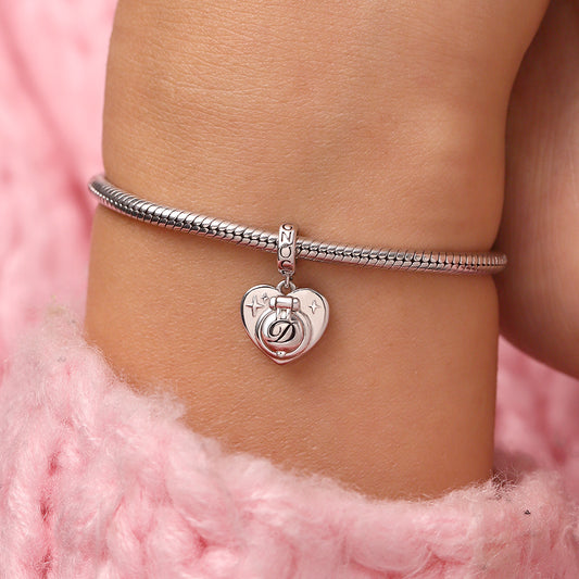 Gnoce Valentine's Day Beating Heart Engravable Pendant Dangle Charm_8