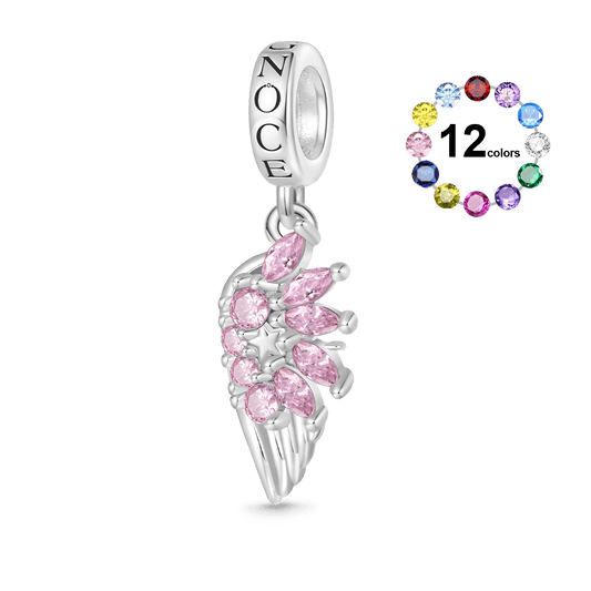 Gnoce Heaven Blessing Angel Wings Birthstone Pendant Dangle Charm_1