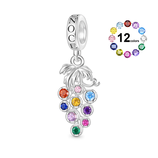 Gnoce Bunch of Grapes Personalized Pendant Dangle Charm_1
