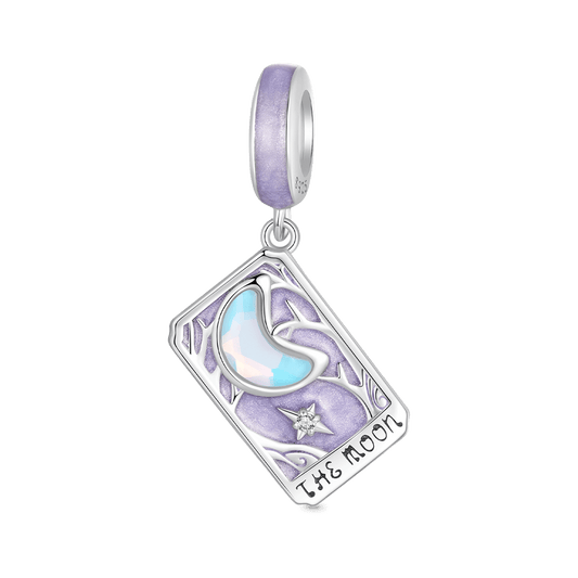 Gnoce Purple Moon Tarot Card Pendant Dangle Charm_1