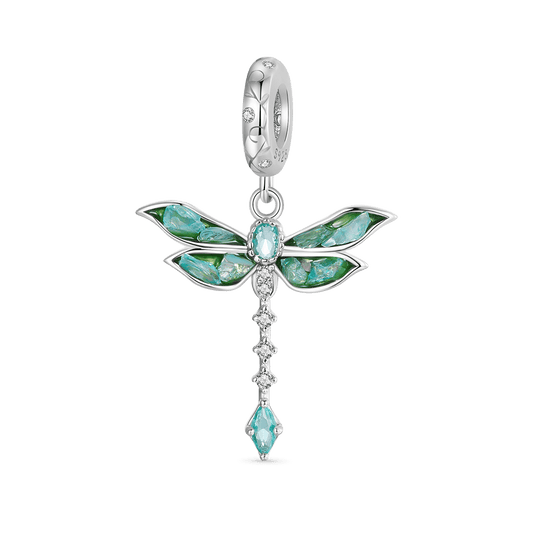 Gnoce Green Dragonfly Pendant Dangle Charm_1