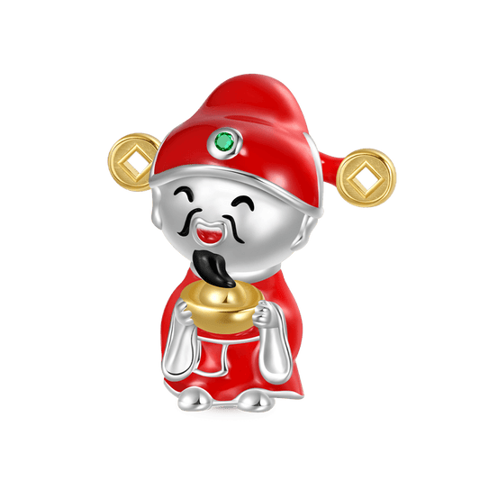Gnoce Chinese Smiling God of Wealth Charm_1