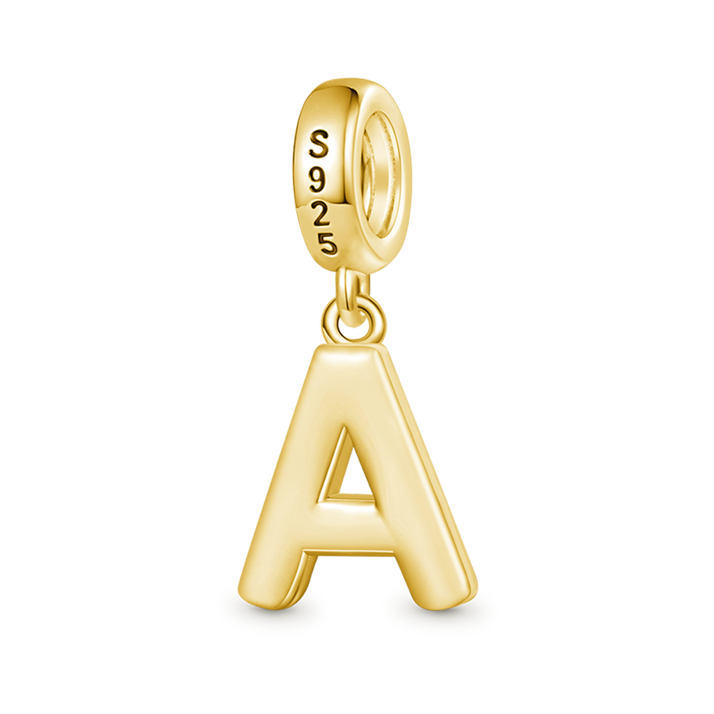 Gnoce 18k Gold Plated Engravable Initial Birthstone Gift Pendant Dangle Charm_2