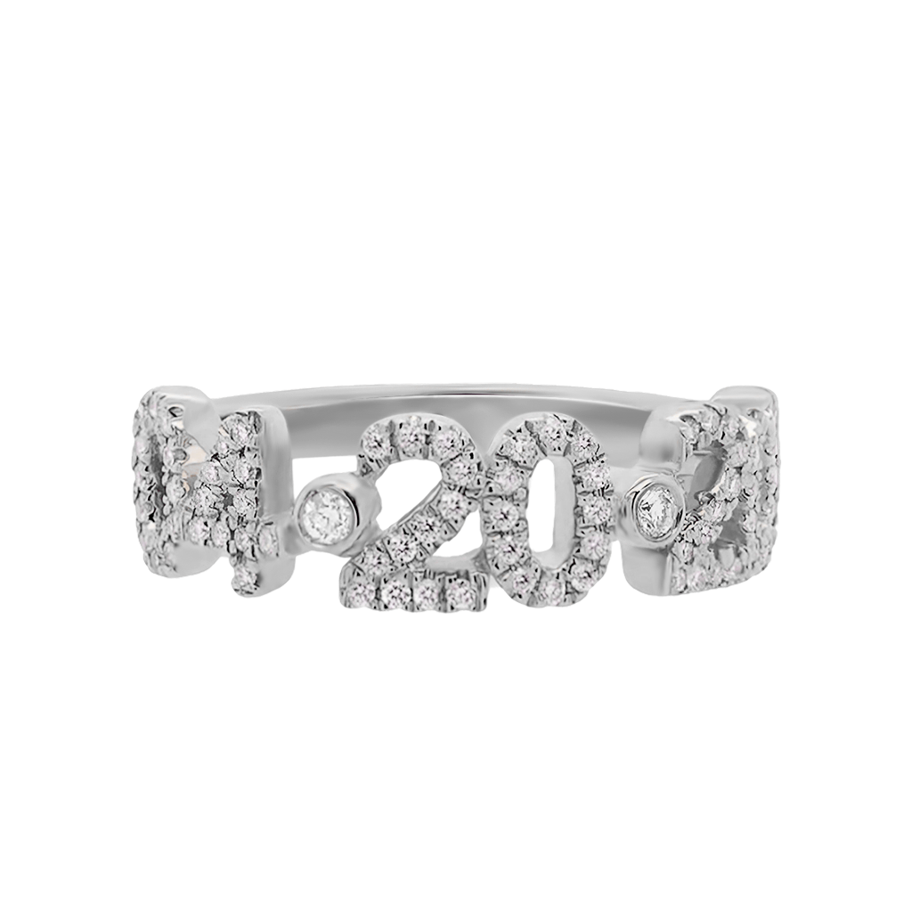 Gnoce Personalized Diamond Pave Date Ring with Birthstone_5