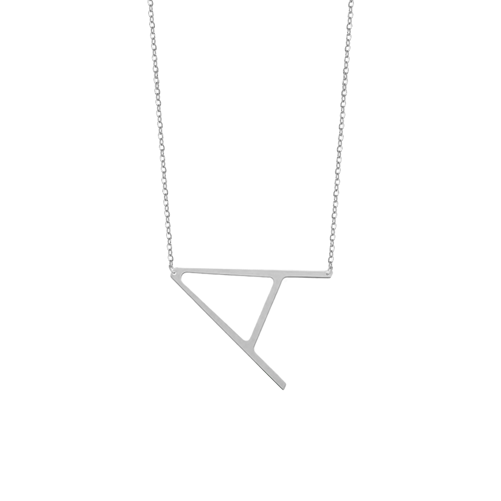Gnoce Personalized Sideways Large Initial Letter Necklace_2