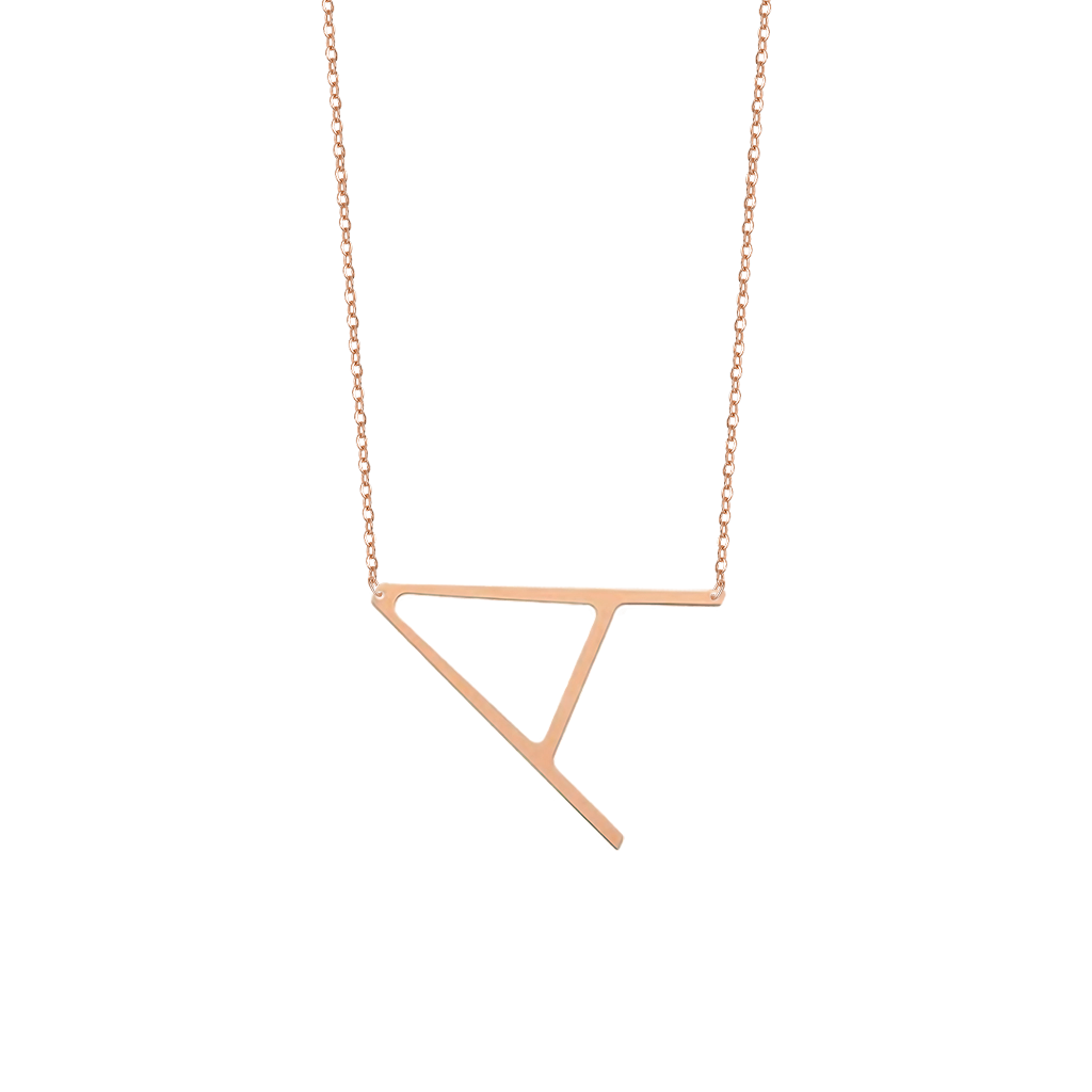 Gnoce Personalized Sideways Large Initial Letter Necklace_3