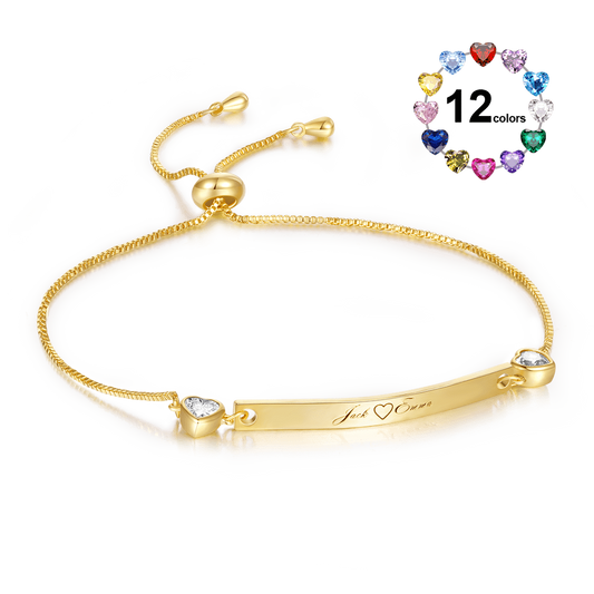 Gnoce Christmas Gift Engravable Bar Bracelet_1